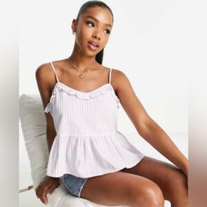 Pieces peplum cami top